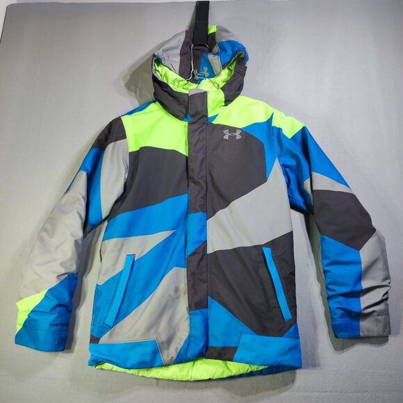 Under Armour Infrared hooded winter jacket youth size YL multi- colour - Picture 1 of 16